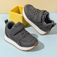 thumbnail image 6 of pwidon Toddler Velcro Sneakers Breathable Non Slip Gum Sole Casual Walking School Shoes for Boys Girls Gray 25, 6 of 6