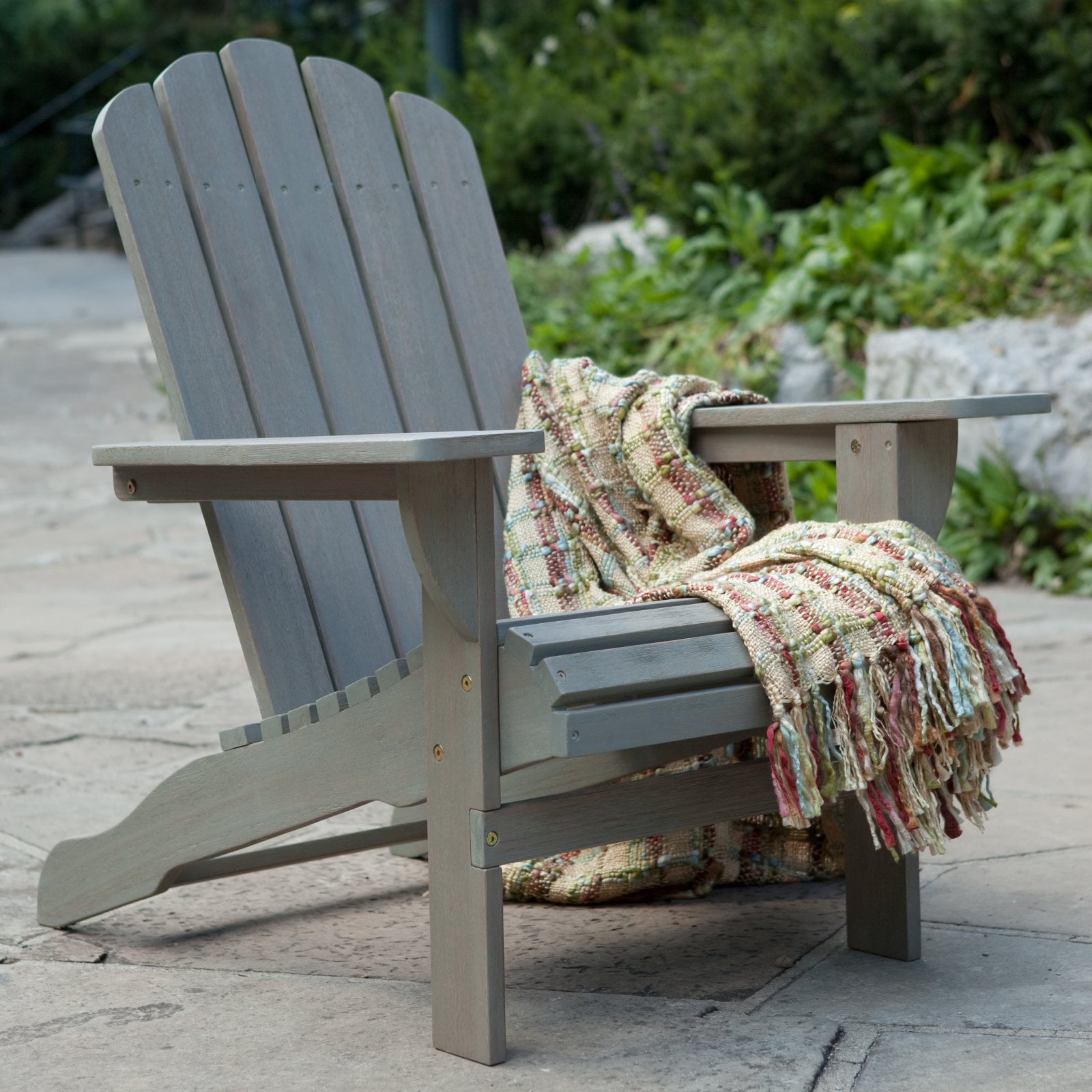 Belham Living Shoreline Wooden Adirondack Chair Driftwood by My Nguyen Export Forest