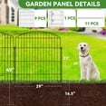 thumbnail image 5 of BSHAPPLUS® Garden Fence with Gate 10 Pack ,33in (H) x 24ft (L) Metal Fence,Rustproof Decorative Fence,Animal Wire Fence,Wrought Iron Fence, Outdoor Picket Fencing No-Dig for Yard, Lawn,Patio Borde, 5 of 10