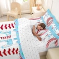 thumbnail image 4 of Manfei Sport Baseball Bedding Comforter Set 7-Piece,Letter Monogrammed T King Bedding Sets, 4 of 7