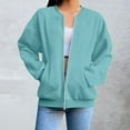 thumbnail image 5 of iHPH7 Baggy Jacket Baggy Jacket Women's Jackets Letterman Jacket Oversized Bomber Jacket Women Baseball Jacket Casual Outerwear Sky Blue L, 5 of 6