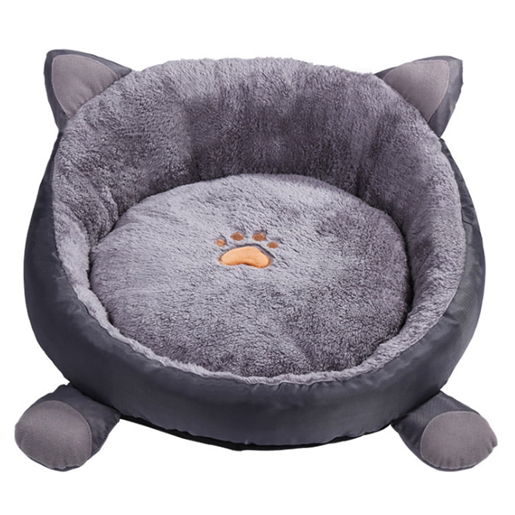 Removable Cat Bed Mat Short Plush House Basket Warm Puppy