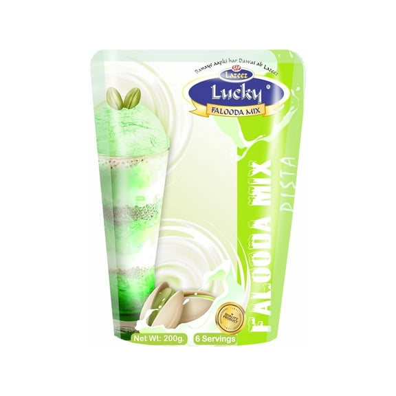 Lucky Masala Falooda Mix Pista Flavor (200 gm) Pack of 4