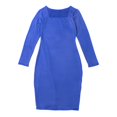 thumbnail image 3 of Women Dress Solid Color Long Sleeve Rectangle Neck Low Chest Slim Outfit, 3 of 7