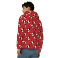 thumbnail image 4 of Honeii Bulldog Red Print Hoodies for Men, Pullover & Full Zip, Breathable Zip up Hoodie, Sweatshirt-X-Large, 4 of 5