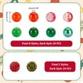 thumbnail image 2 of 180Pcs Christmas Glass Beads for Crafts 8mm Red Green Acrylic Beads Round Loose Bead Baking Painted Crackle Beads Craft Beads for Christmas Bracelets Necklace Earrings DIY Jewelry Making DIY, 2 of 6