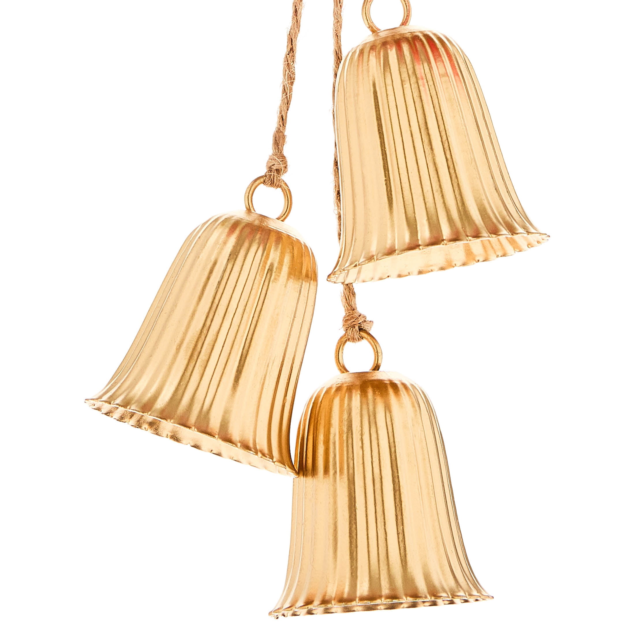 Gold/Green/Red Bell Cluster Christmas Ornament, 9", by Holiday Time