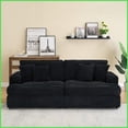 thumbnail image 6 of Grey Teddy Fleece 3-Seat Sofa Bed (71.7”) with 2 Pillows - Modern for Living Room, 6 of 10