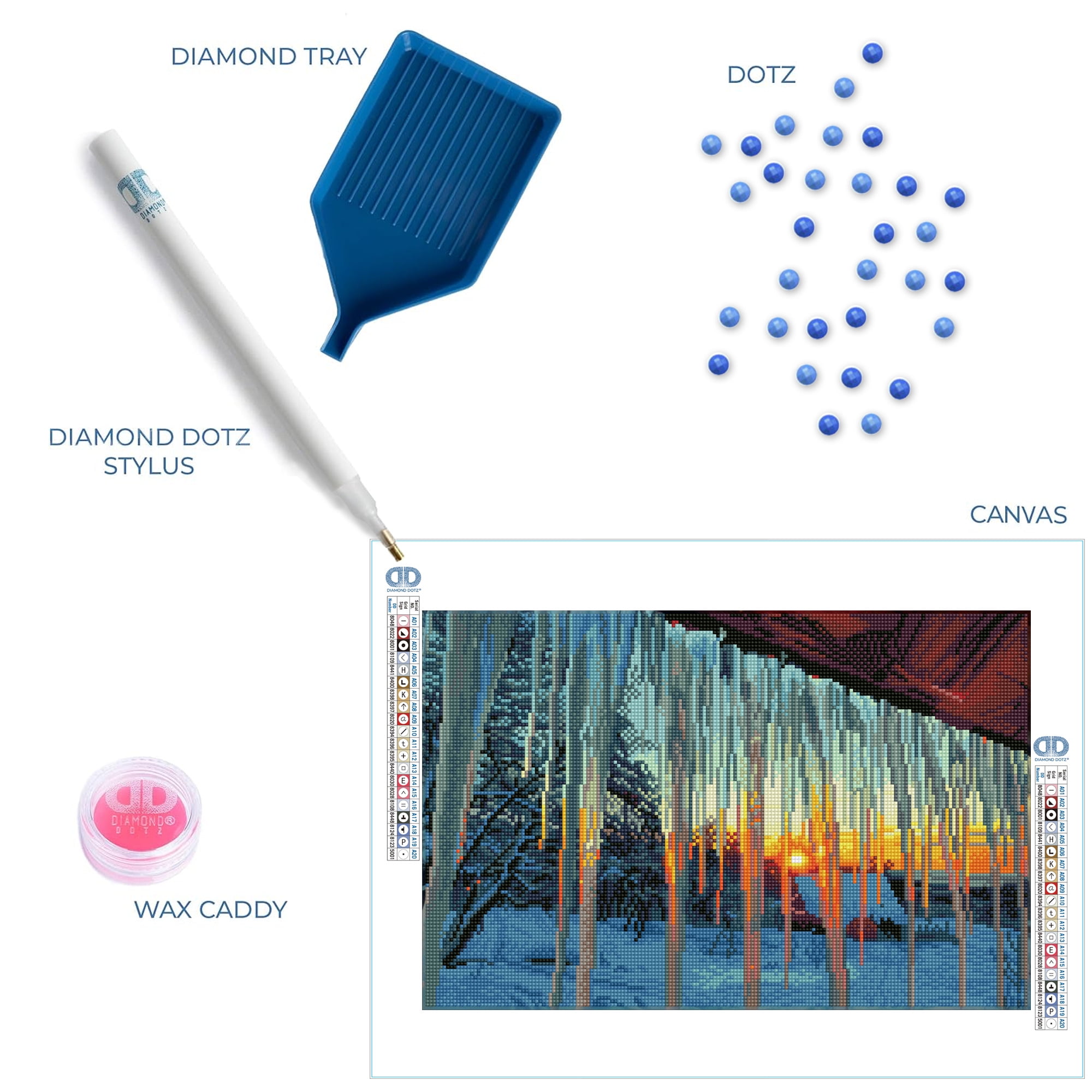 Diamond Dotz Frosty Morn Diamond Painting Kits for Adults - Diamond Art Kits a Relaxing Creative Craft Kit with Dotz Gems 12.2x18.5