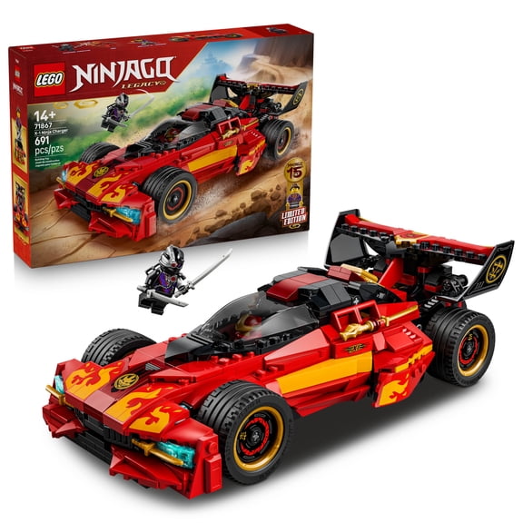 LEGO NINJAGO X-1 Ninja Charger 15th Anniversary - Building Set for Teen Boys & Girls, Ages 14 - Collectible Toy Car & Motorcycle Kit - Gifts for Birthdays - 71867