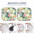 thumbnail image 5 of Kdxio Tropical Flowers Print 2-Piece Sun Shade Front Windshield - Foldable Car Front Window Sunshades For Most Sedans Suv Truck, 5 of 6