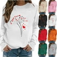 thumbnail image 4 of qucoqpe Women's Valentine's Day Heart Sweatshirts Oversized Crewneck Sweatshirt Vintage Long Sleeve Casual Pullover Top, 4 of 4