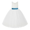 thumbnail image 2 of Ekidsbridal Ivory Lace Back Tutu Tulle Flower Girl Dresses Formal Photoshoot Gown 212noFT 7, 2 of 3