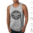thumbnail image 2 of Stranger Beer Tank Tops Vest Sleeveless Stranger Beer Things Eleven 11 Hawkins Indiana Ipa Label Upside Down, 2 of 5