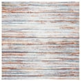 thumbnail image 5 of SAFAVIEH Berber Jonette Abstract Polyester Shag Area Rug, Blue Rust/Ivory, 7' x 7' Square, 5 of 7
