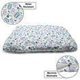 thumbnail image 3 of Botanical Pet Bed, Peace Theme Natural Motifs Along Abstract Olive Branch Images on Plain Background, Resistant Pad for Dogs and Cats Cushion with Removable Cover, 24" x 39", Multicolor, by Ambesonne, 3 of 4