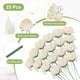 thumbnail image 3 of Uxcell 25Pcs Peonías Flores Artificiales, Cabezas de Flores de Peonía Artificial de Seda con Tallos Falsos, Beige, 3 of 6