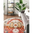 thumbnail image 4 of Unique Loom Madeline Vintage Collection Area Rug - Jackson (5' 3" x 8' Oval Rust Red/Orange), 4 of 12