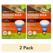 (2 pack) Vibrant Life Basking Bulb for Reptiles, 100 Watts, Terrarium Habitat Lighting