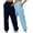 Light Blue pants for women, variant on ABPWLY Pants for Women Jogger Pants for Women Casual 2pcs Running Sweatpants Solid Drawstring Elastic Waist Breathable Trousers with Pocket Linen Pants Women