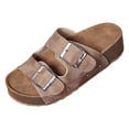 thumbnail image 3 of Fsqjgq Sandales pour Femmes Classiques à Double Cuir, Mules pour Femmes Confortables à Semelle en Liège, Mules Décontractées Rétro Respirantes, Sandales d'Intérieur et d'Extérieur en Plusieurs Couleurs, Mode Plage pour Femmes, 3 of 8