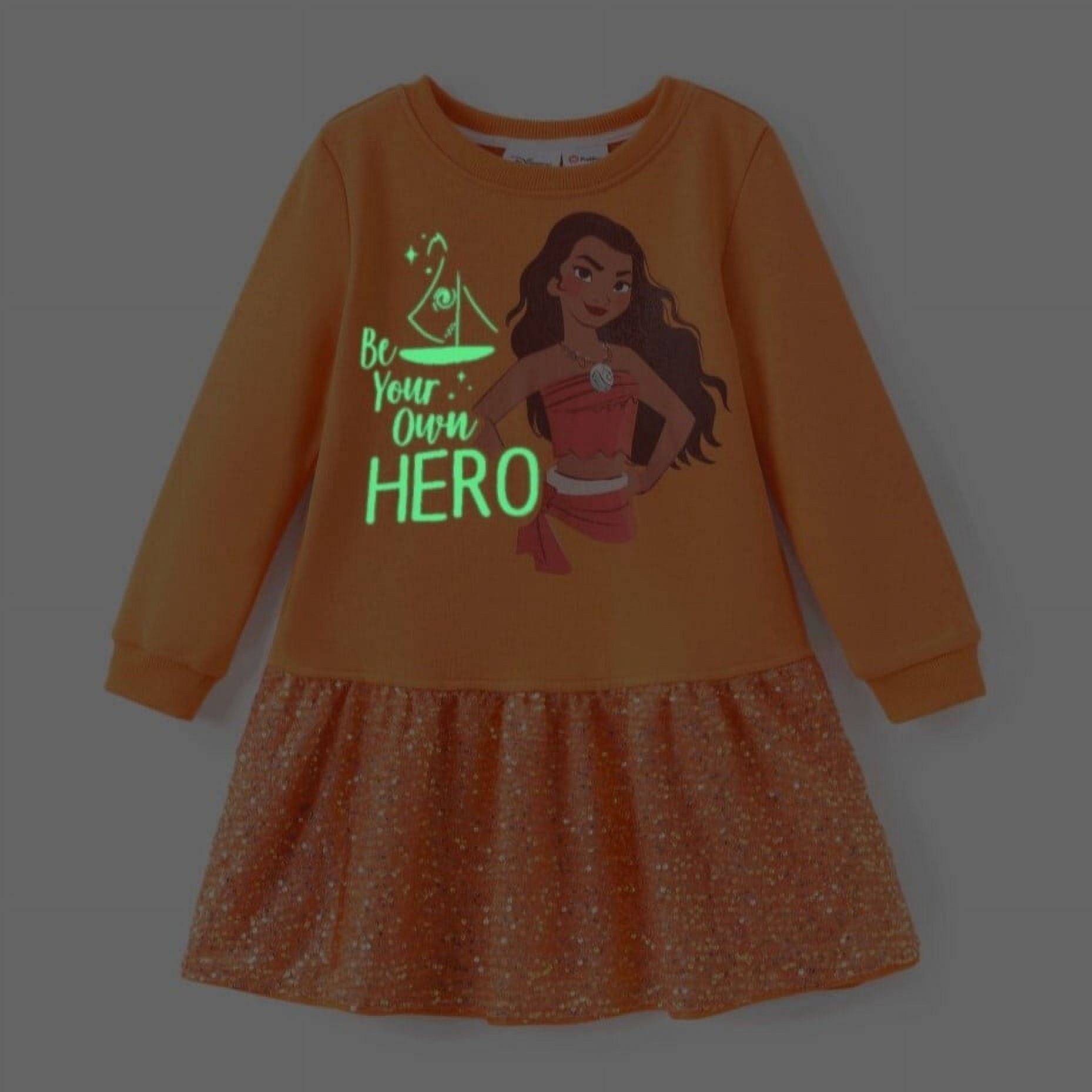 Disney Princess Toddler Girls Dresses Moana Graphic Glow In The Dark Sequins Long Sleeves Dress Sizes 3-6 - Walmart.com Disney Princess Toddler Girls Dresses Moana Graphic Glow In The Dark Sequins Long Sleeves Dress Sizes 3-6 - Walmart.com