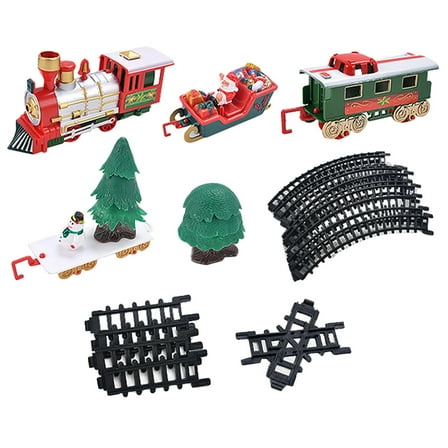 STRANDCHIC Motorized Train Set Battery Operated Plastic Toy for Kids Toddlers Boys Girls