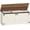 White and Brown, variant on 42.9"Storage Bench Trunk 2 Hinges,Farmhouse Organizer for Entryway Bedroom,White