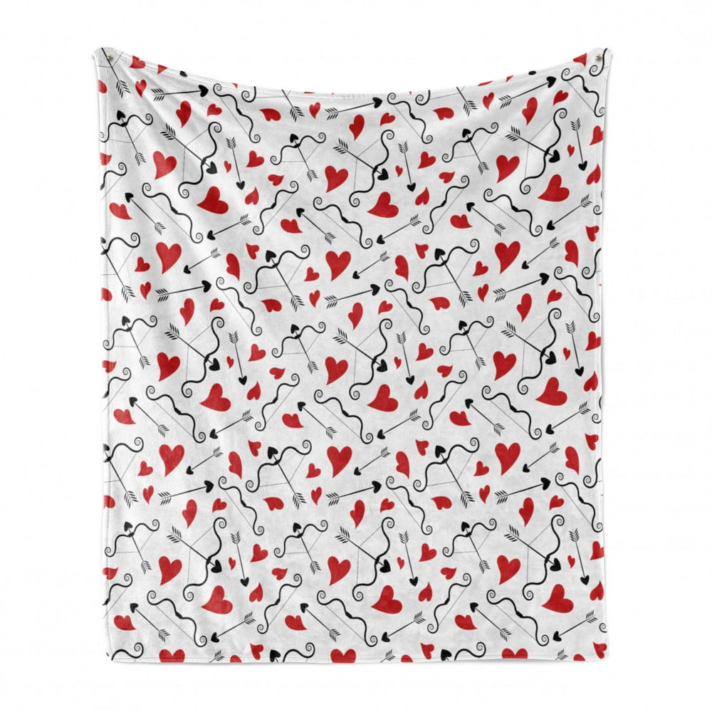 Valentines Soft Flannel Fleece Blanket, Arrows of Cupid Mythological