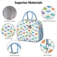 thumbnail image 4 of Womens White Colorful Dinosaurs Clovers Pattern Lunch Box for Work,Insulated Lunch Bag for Women,Loncheras Para Mujer,Leakproof Adult Lunch Bag for Work,Beach,Travel,Picnic,Camping, 4 of 7