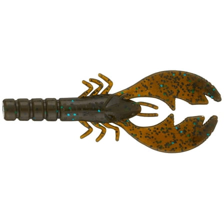 Big Bite Baits College Craw Soft Plastic Craw (Green Pumpkin Blue, 3 1/2 inch)