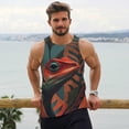 thumbnail image 6 of Salouo Colorful Reptile And Leaves for Men's Tank Tops,Sleeveless Muscle Shirts for Men Quick Dry Workout Tank Top Gym Muscle Tee Fitness Bodybuilding Sleeveless T Shirt-Large, 6 of 7