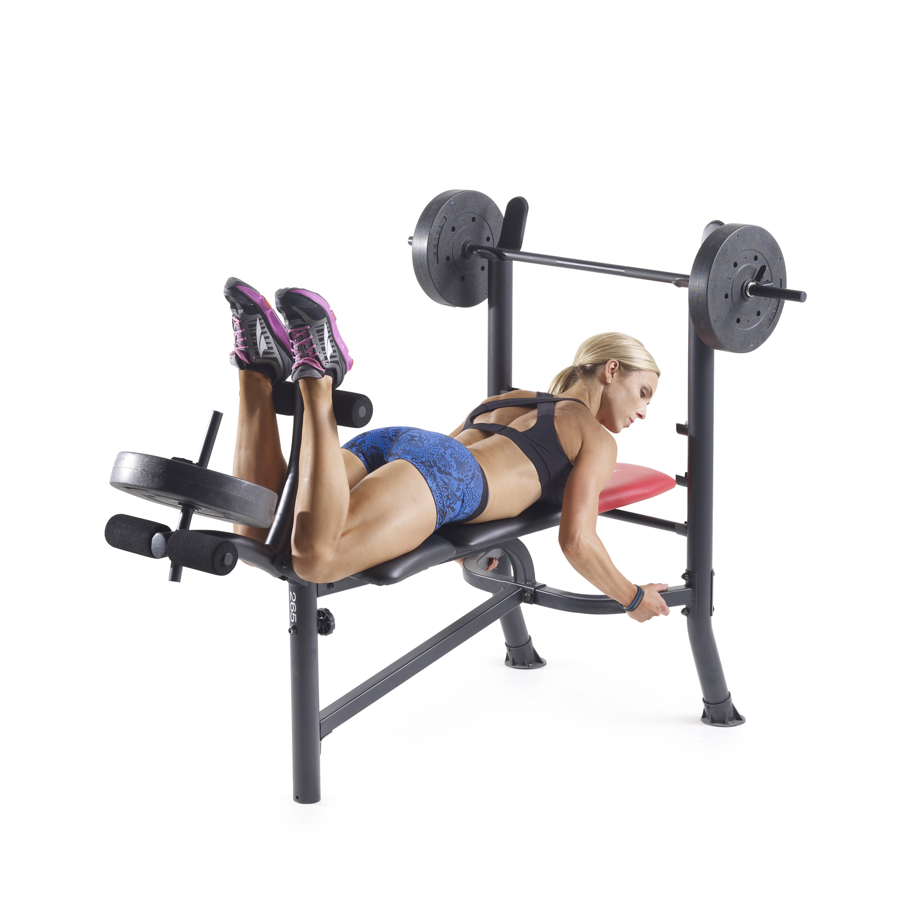Weider Pro 265 Standard Weight Bench with 80 lb. Vinyl Weight Set - image 4 of 8