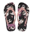 thumbnail image 2 of Psesaysky Purple Cartoon Cat Print Flip Flops Girls Sandals Boys Unisex Summer Beach Non Slip Little/Big Kid Outdoor & Intdoor Size 13.5, 2 of 7