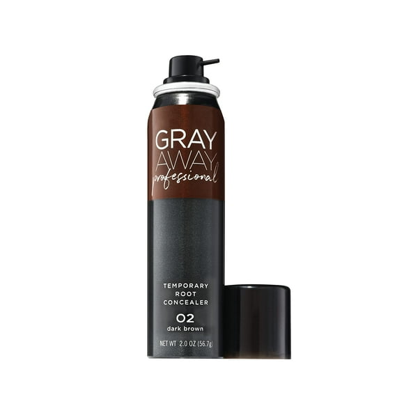 Gray Away Vaporisateur Retoucheur de Racines Temporaire Professionnel, Brun Foncé 2 oz