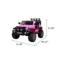 thumbnail image 3 of Clearance! 12V Kids Ride On Car Toy Jeep Rechargeable Battery 4 mph Remote Control Pink US, 3 of 9