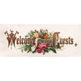 thumbnail image 2 of Anonymous 14x8 Black Ornate Wood Framed Double Matted Museum Art Print Titled: Welcome to Our Guests (1874), 2 of 5