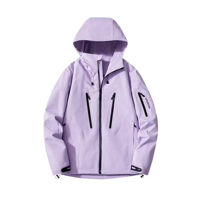 LOVZFMLL Jackets for Women's Solid Color Windbreaker Jacket Submachine Jacket Long Sleeved Hooded Casual Jacket