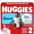 thumbnail image 1 of Huggies Little Snugglers Baby Diapers, Econo pack, Size 2, Count 186, 1 of 10