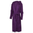 thumbnail image 5 of Capreze Men Dressing Gown Solid Color Wrap Robe Long Sleeve Bath Robes Fluffy Towelling Hooded Nightwear Purple M, 5 of 7