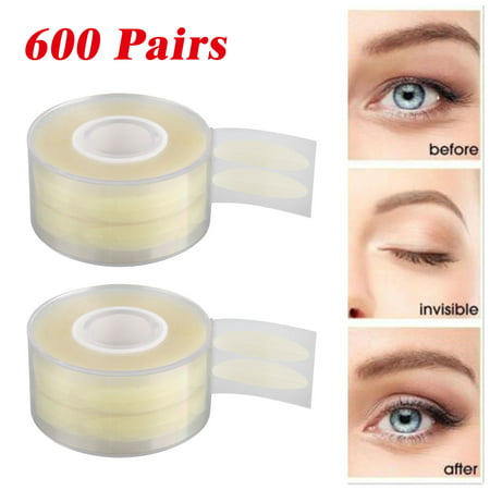 EEEkit 600Pairs Natural Invisible Double Side Eyelid Tapes Stickers, Medical-use Fiber Eyelid Strips, Instant lift Eye Lid Without Surgery, Perfect for Hooded, Droopy, Uneven,