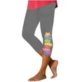 thumbnail image 2 of Plus Size Women's Capri Leggings with Pockets Cute Cat Print Yoga Sport Elastic Pants for Casual Wear & Workout, 2 of 4
