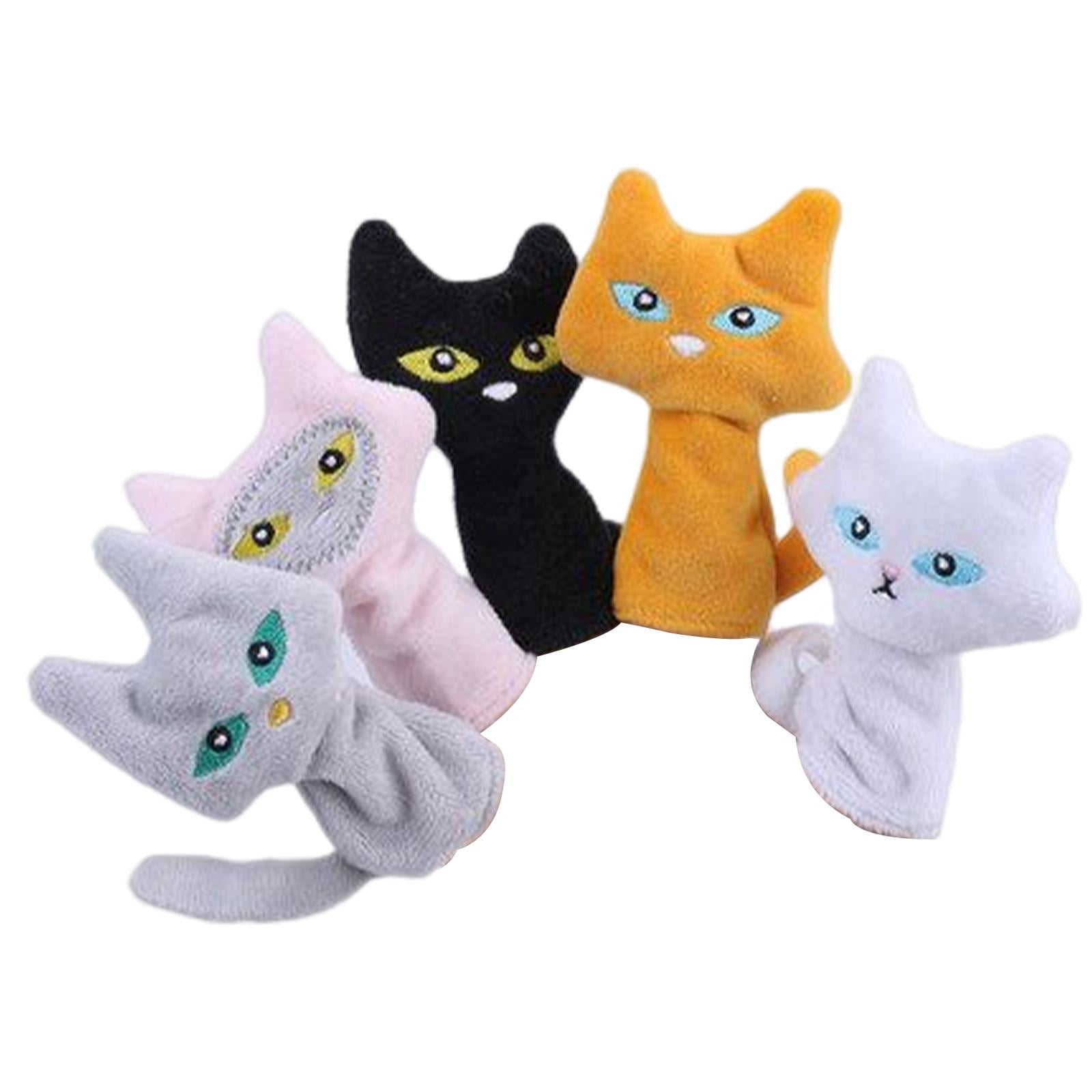 5x Colorful Animals Finger Puppets Cloth Doll Baby Educational Hand Toy 8C 