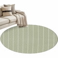 thumbnail image 2 of Round Area Rug 4 Ft, Sage Green Geometric Washable Non-Slip Circle Carpet for Living Room/Bedroom, Minimalism Solid Color Striped Lines Low-Profile Crawling Mats Collection Rugs for Indoor, 2 of 7