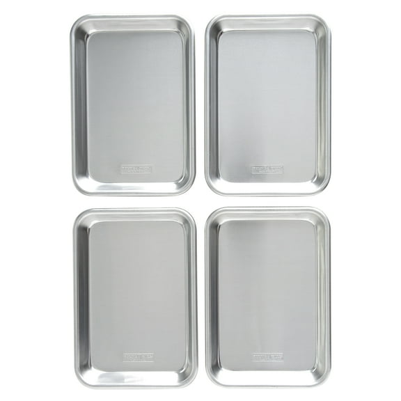 Nordic Ware Naturals Aluminum 4 Pack 1/8 Sheets, 10.1" x 7" x 1.1", Silver