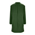 thumbnail image 5 of Women's Long Coats Single Breasted Pea Coat Winter Casual Blazer Jacket Trench Coat Green XL, 5 of 9