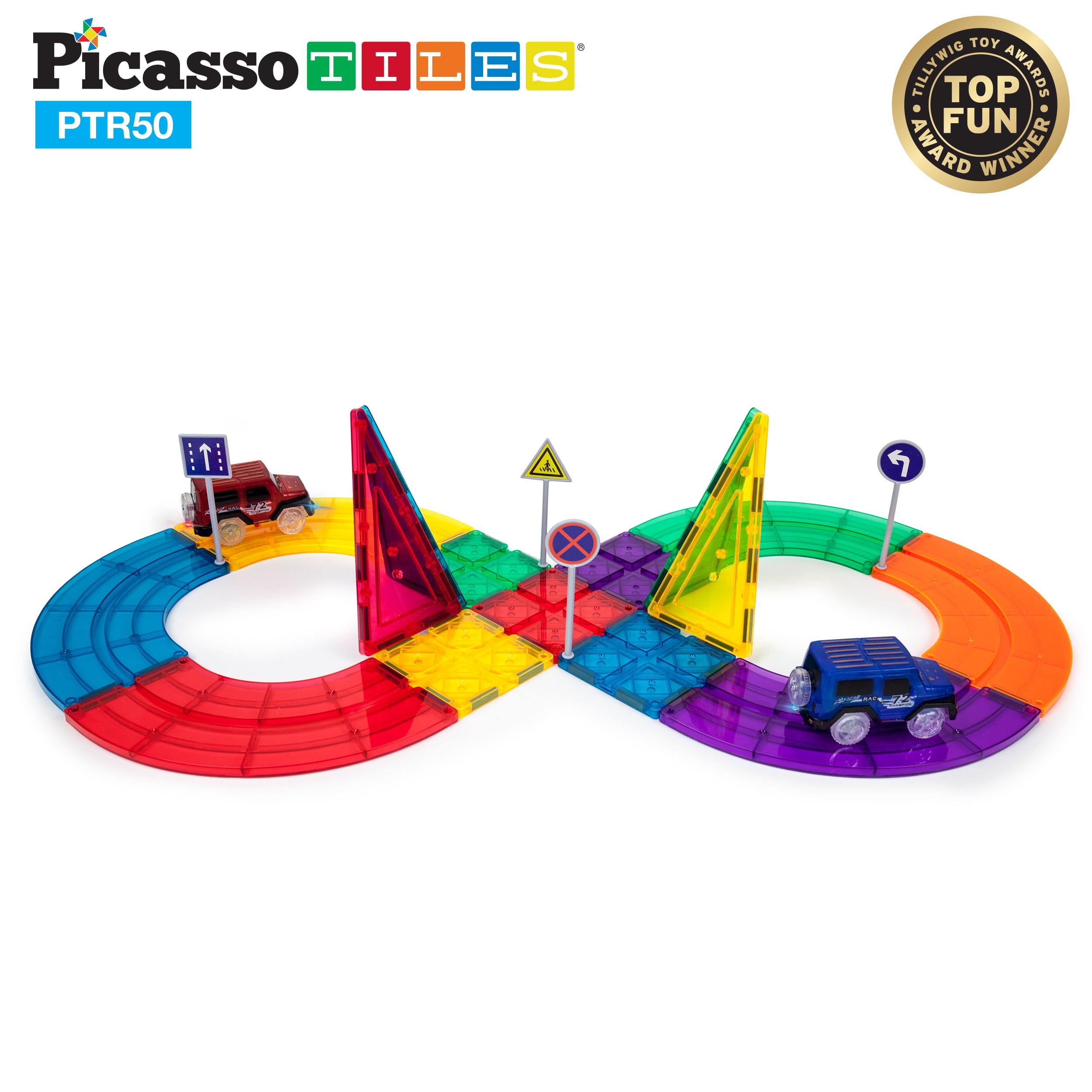 50 piece magnetic tiles playset