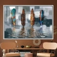 thumbnail image 6 of Modern Wall Art, Abstract Poster, Feather Art, Abstract Feather Printed Canvas, Oil Painting Print, Contemporary Art Canvas, Luxury Art, Canvas Wall Decor - Gold Framed, 6 of 9