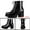 Black, variant on Unique Bargains Women's Platform Chunky Heels Combat Boots
