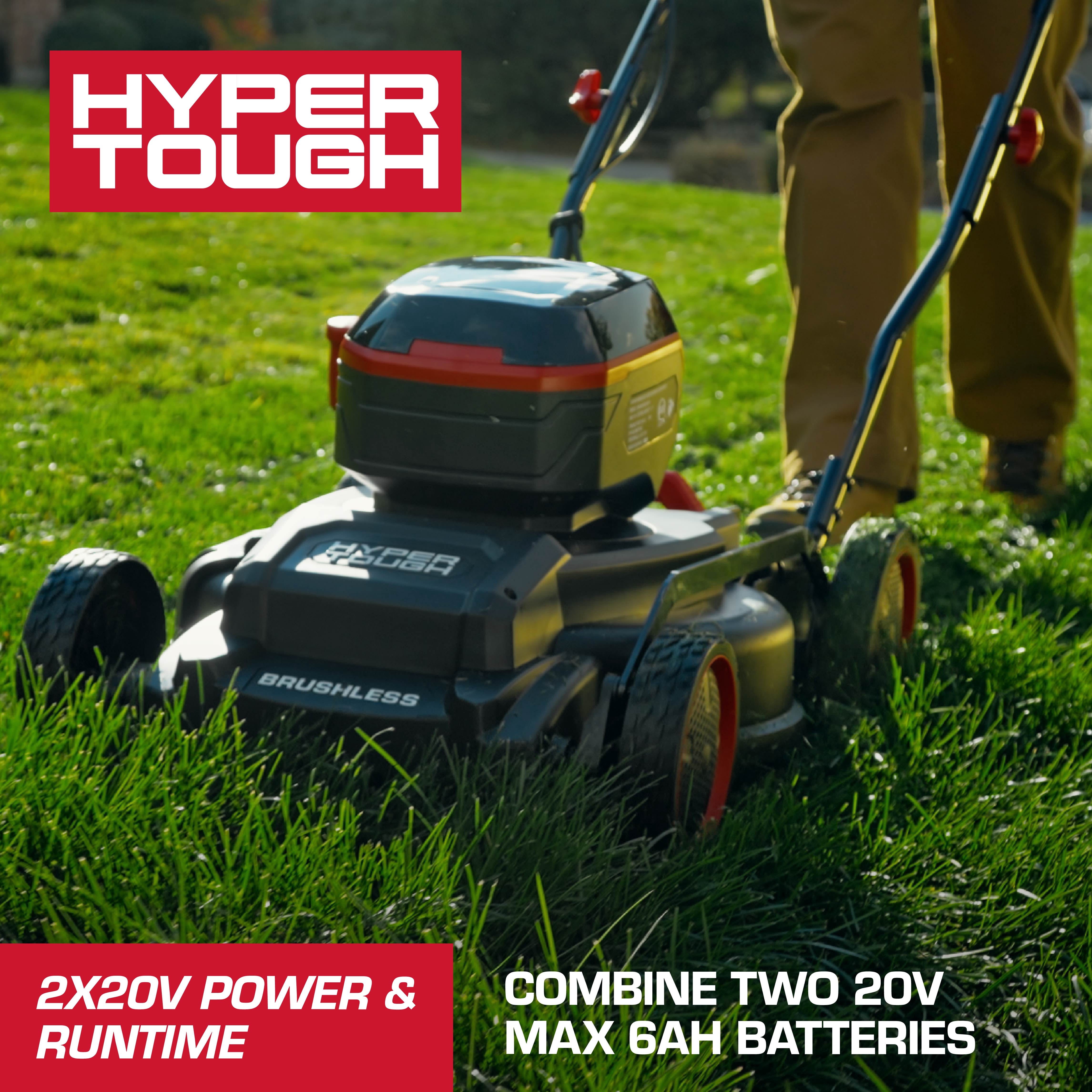 Hyper Tough 20V 18-inch Side-Discharge Lawn Mower, HY5601050516019